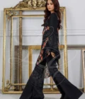 Black Stripped Asymmetrical Top With Palazzo - Image 2