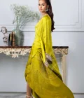 Lime Green Asymmetrical Top With Tulip Sarong - Image 2