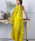Lime Green Asymmetrical Top With Tulip Sarong - Image 3