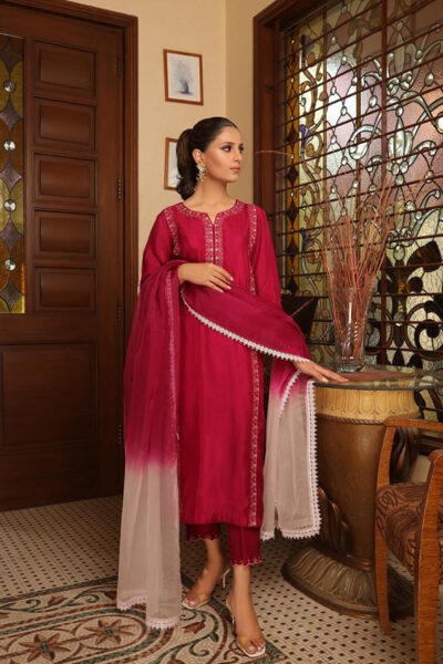 Ilsa Shirt With Pants & Dupatta Aa-09605