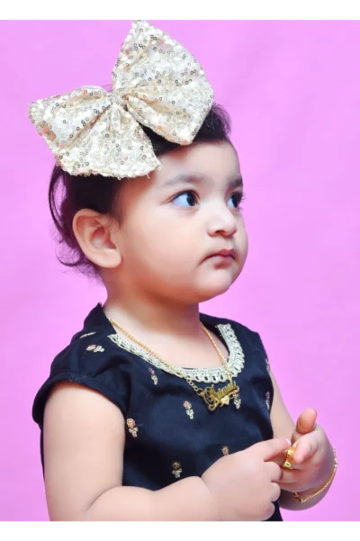 Mom4Little Pret Ferozi Chiffon Gharara Set - Image 3