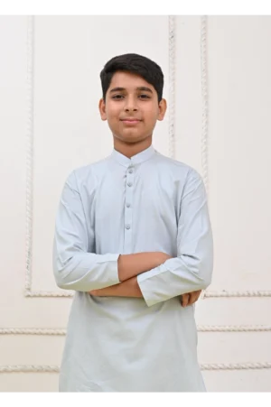 Mom4Little Pret Cotton Light Blue and white Kurta Pajama
