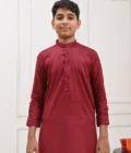Mom4Little Pret Cotton Maroon and White Kurta Pajama - Image 5