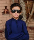 Mom4Little Pret Blended Cotton Navy Blue Kameez Shalwar set - Image 4