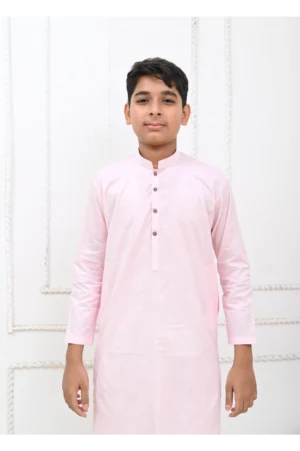 Mom4Little Pret Cotton Pastel Pink Kurta and White Pajama