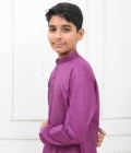 Mom4Little Pret Cotton Purple and White Kurta Pajama - Image 3