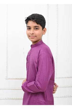 Mom4Little Pret Cotton Purple and White Kurta Pajama