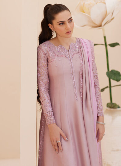Moira Mauve Shirt and Dupatta - Image 4