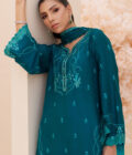 Evel Emerald Shirt and Dupatta - Image 8