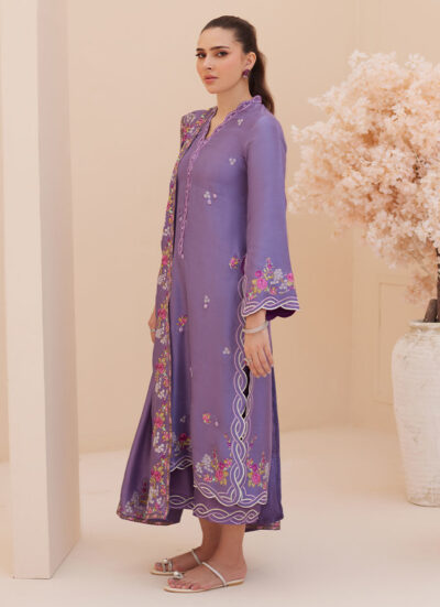 Goldie Grape Silk Shirt and Dupatta - Image 5