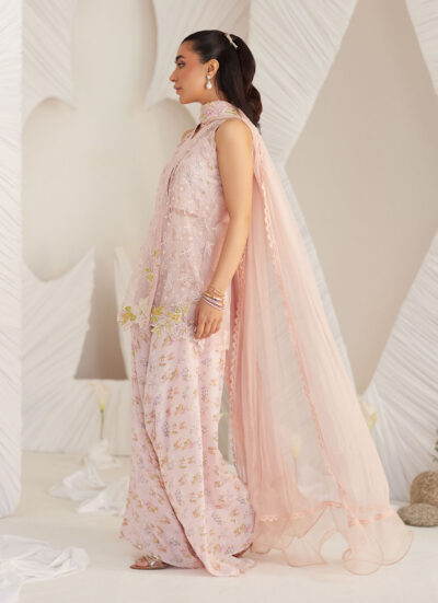 Kyma Blush Organza Jacket and Bustier - Image 2