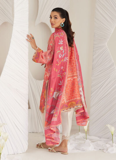 Lillia Tangerine Shirt and Dupatta - Image 6