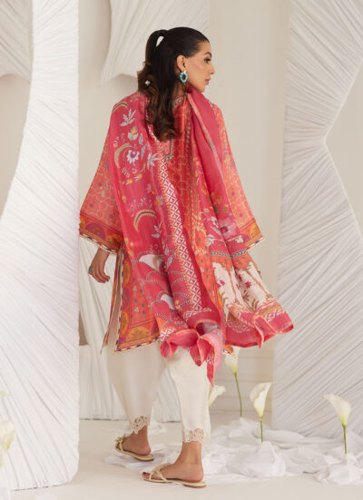 Lillia Tangerine Shirt and Dupatta - Image 8
