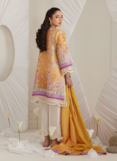 Anima Mustard Shirt and Dupatta - Image 7