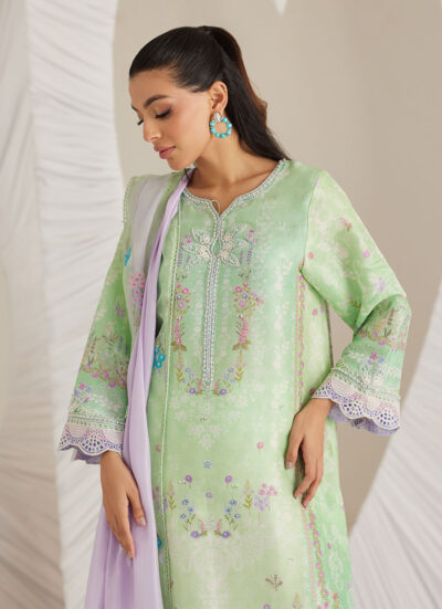 Felice Aqua Shirt and Dupatta - Image 3