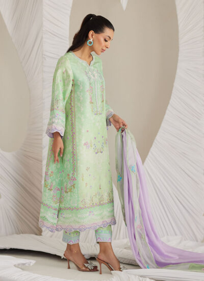 Felice Aqua Shirt and Dupatta - Image 2
