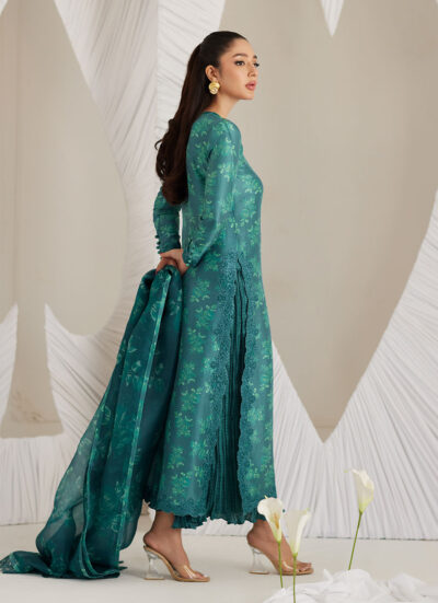 Camilla Emerald Shirt and Dupatta - Image 3