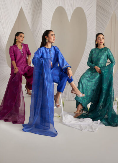 Electra Cobalt Shirt and Dupatta - Image 7