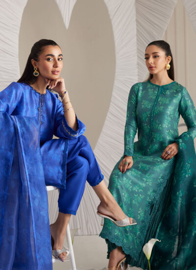 Electra Cobalt Shirt and Dupatta - Image 10