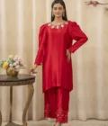 SAANJH - Cherry Red Formal Co-Ords - Image 4