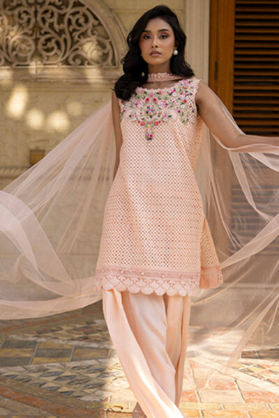 Peach Bloom With Shalwar - Image 4
