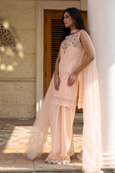 Peach Bloom With Shalwar - Image 8