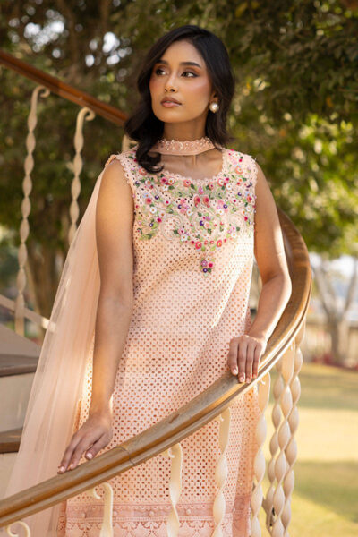 Peach Bloom With Shalwar - Image 12