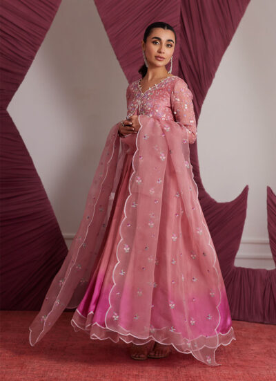 Wylie Watermelon Kalidaar And Dupatta - Image 5