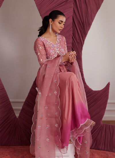 Wylie Watermelon Kalidaar And Dupatta - Image 3