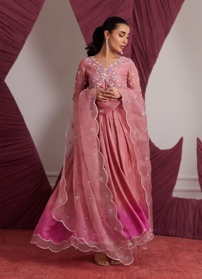 Wylie Watermelon Kalidaar And Dupatta - Image 10