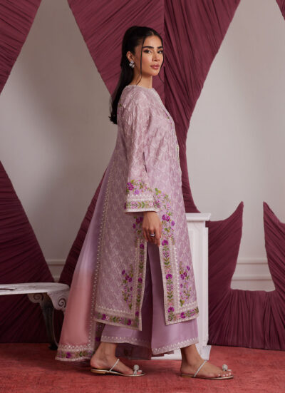 Rosa Mauve Shirt And Dupatta - Image 2