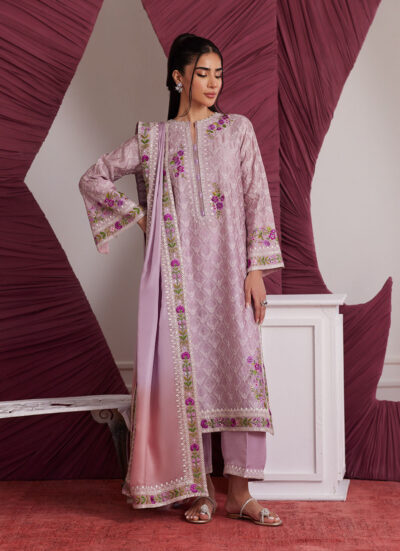 Rosa Mauve Shirt And Dupatta - Image 4