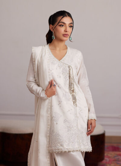 Calla Ivory Angarkha And Dupatta - Image 7