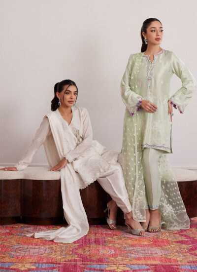 Calla Ivory Angarkha And Dupatta - Image 8