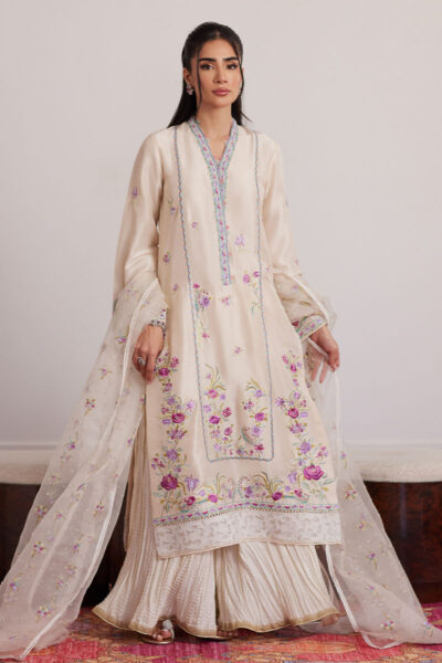 Lexie Ivory Shirt And Dupatta - Image 8