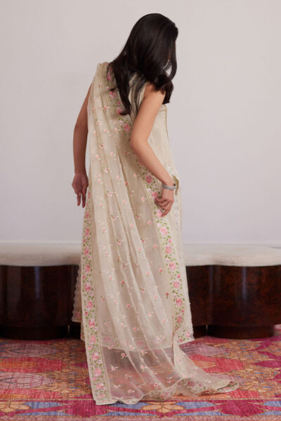 Everly Cream Shirt And Dupatta - Image 9