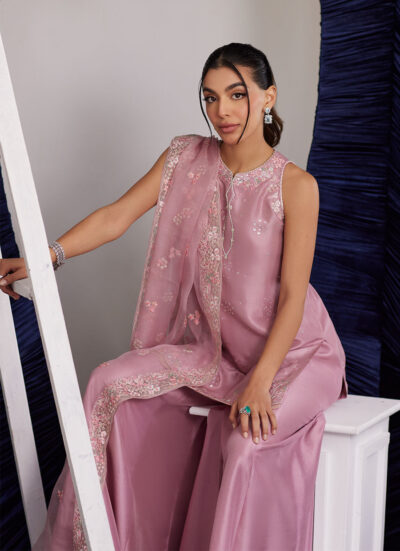 Demi Tea Rose Shirt And Dupatta - Image 4