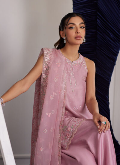 Demi Tea Rose Shirt And Dupatta - Image 9