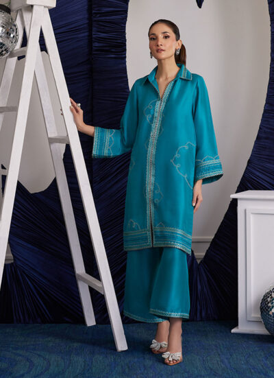 Clemmie Aqua Shirt - Image 7