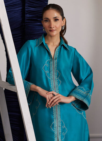 Clemmie Aqua Shirt - Image 6
