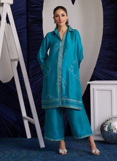 Clemmie Aqua Shirt - Image 5