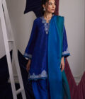Aliza Azure Shirt And Dupatta - Image 4