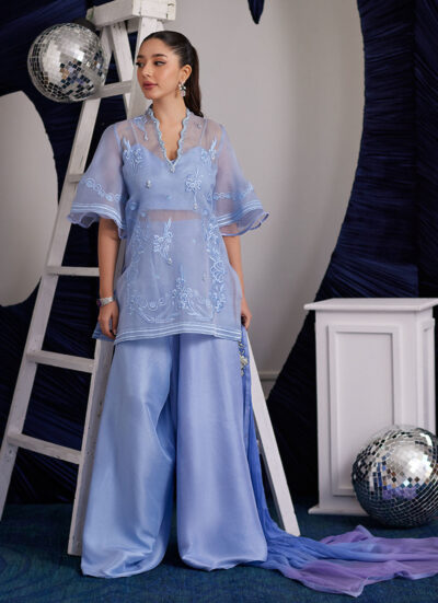 Cassie Periwinkle Shirt And Dupatta - Image 4