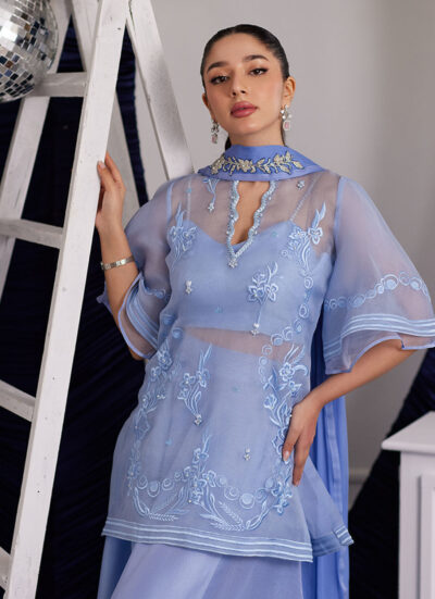 Cassie Periwinkle Shirt And Dupatta - Image 3