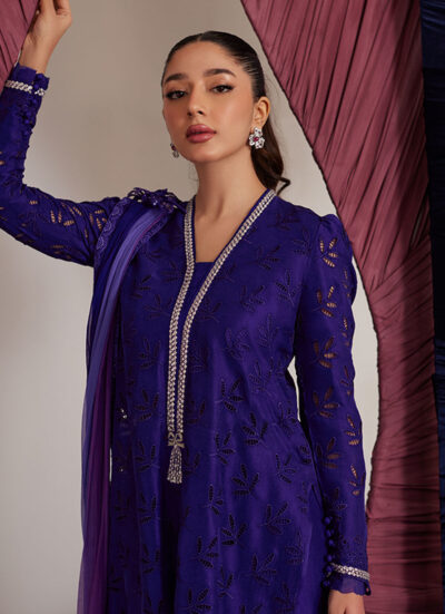 Gloria Indigo Shirt And Dupatta - Image 8