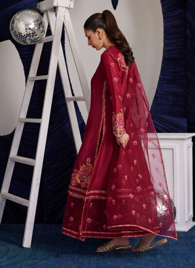 Miko Crimson Kalidaar And Dupatta - Image 9