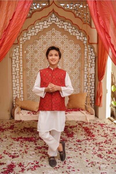 Maroon waistcoat set (MWCEID25)