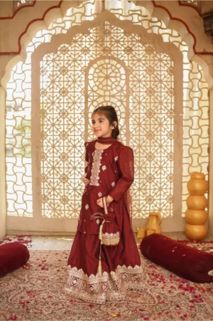Maroon Plazzo (MGCEID25)