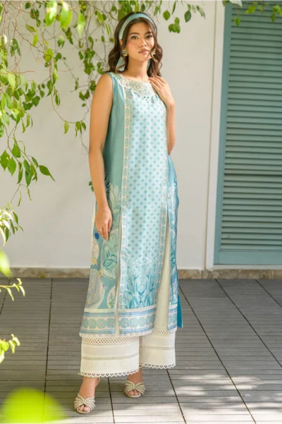 Teal Tropics - Shirt and Trousers