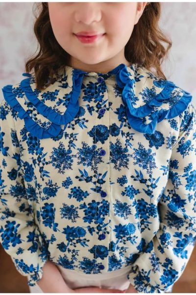 Blue Willow Linen Blouse - Image 4